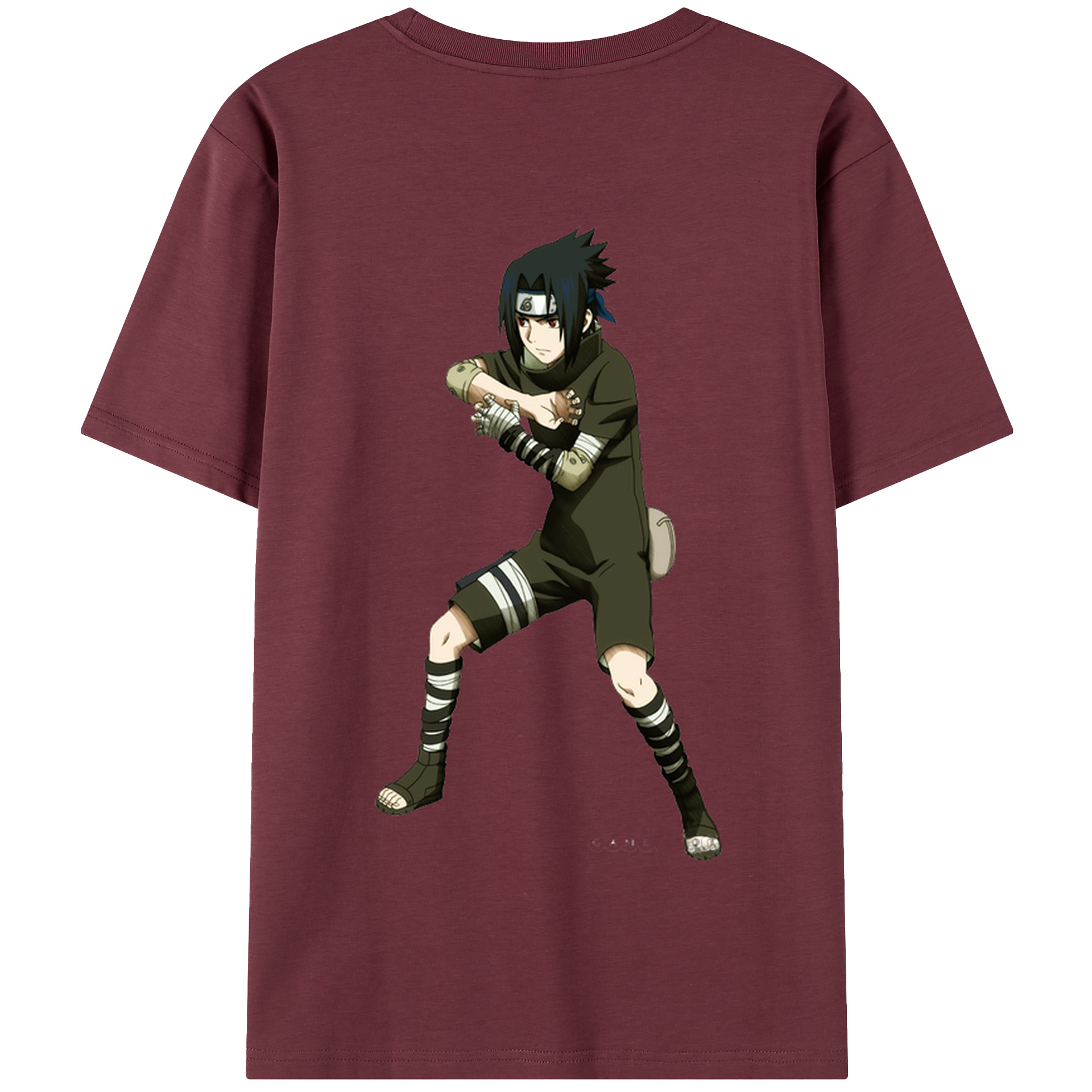 （画像用） NARUTO -ナルト- うちは サスケ Uchiha Sasuke 綿100％半袖Tシャツ（背面プリント）